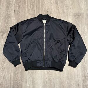 Abercrombie Nylon Bomber Jacket in Black